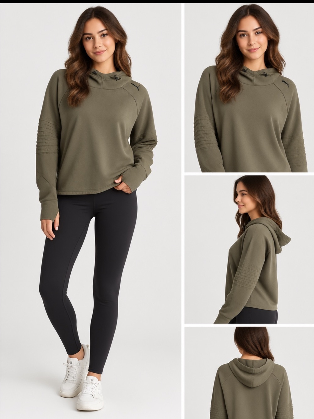 Puma Olive Green Pullover Hoodie